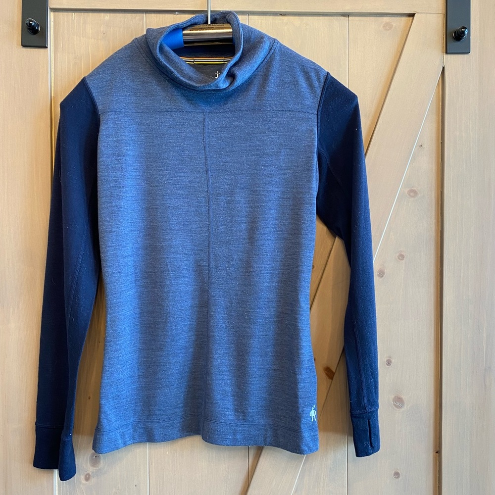 Navy Smartwool Turtleneck